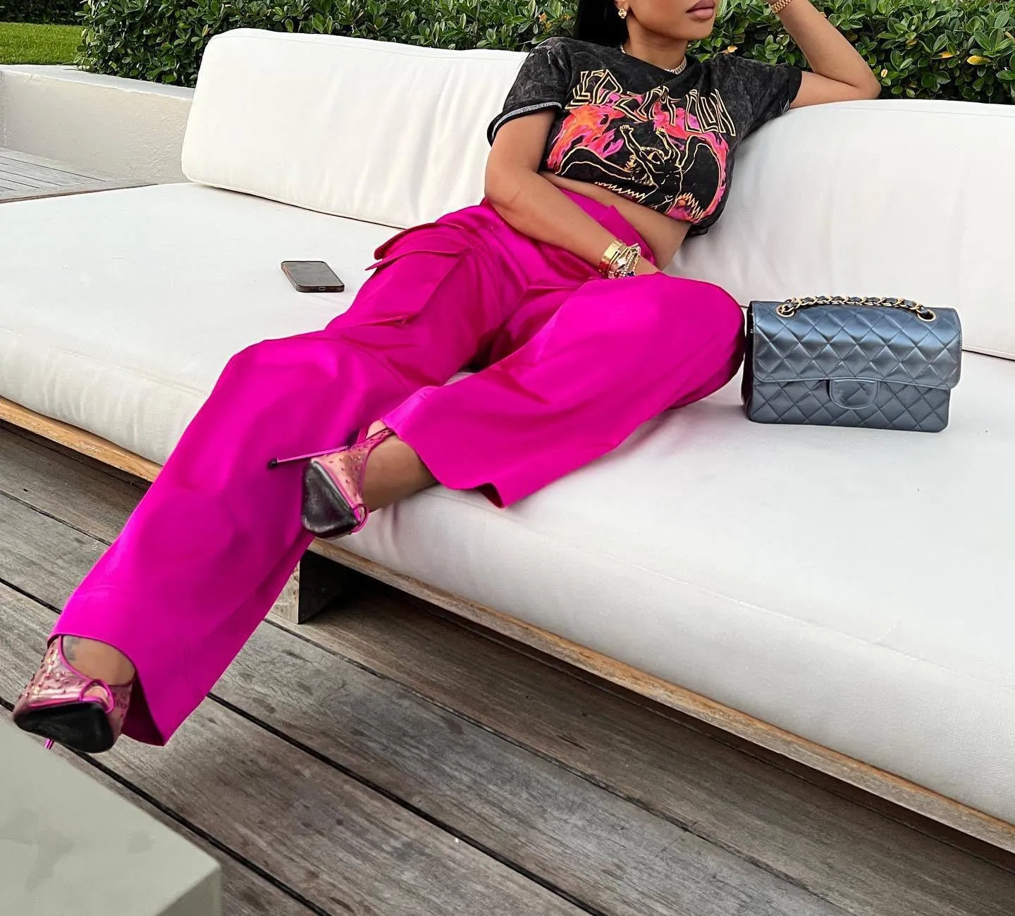 Satin Cargo Pants for Women High Waisted Wide Leg Silky Dressy Club Outfits with Pockets Casual Streetwear