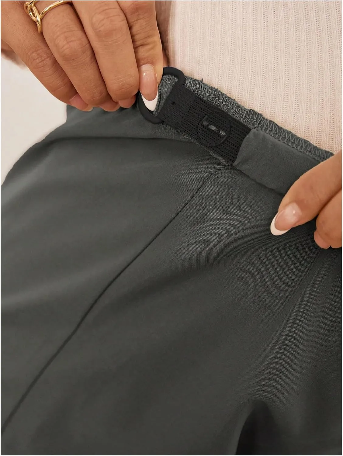 SHENHE Women's Maternity Cargo Pants High Waist Wide Leg Loose Pregnancy Trousers