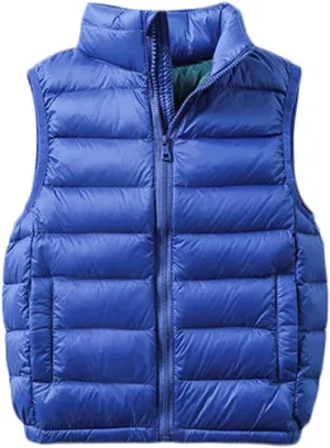 SK Studio Boys Girls Lightweight Down Vest Winter Sleeveless Puffer Jacket for Kid