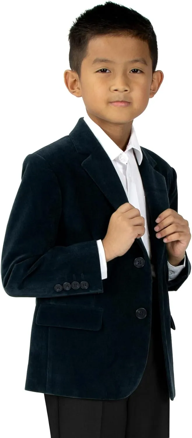 Spring Notion Big Boys' Velvet Blazer
