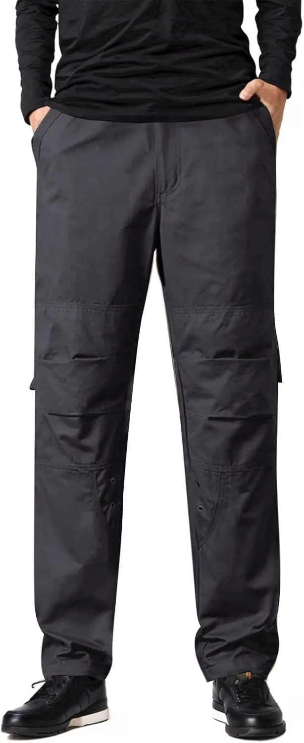 Sweatpants for Men Track Tapered Joggers Men Casual Elasticated Waist Solid Color Split Ripstop Boxy Fit Slacks Mens
