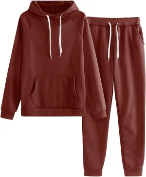 Sweatsuits Women 2 Piece Fall Outfits Hoodies Pants Set Lounge Jogger Track Suits Long Sleeve Casual Workout Sets