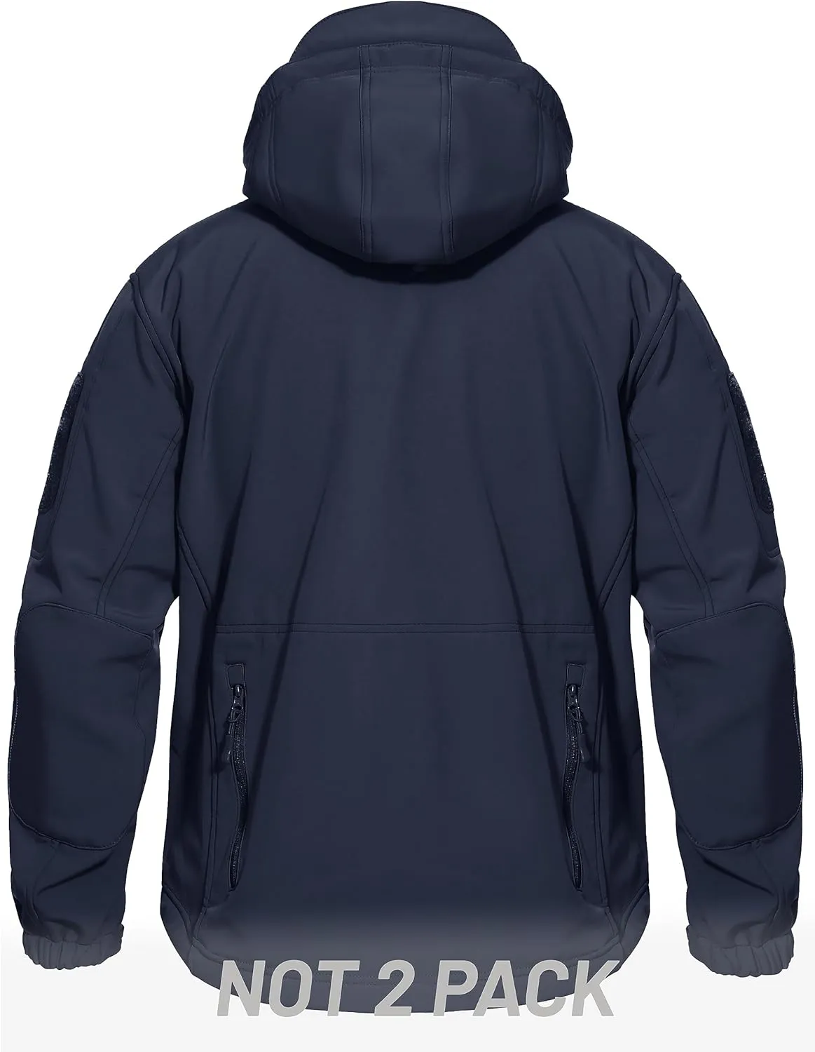 TACVASEN Men's Fleece Lined Tactical Jacket Waterproof Military Hoodie Winter Softshell Jacket Rain Coat Warm Hiking Hunting