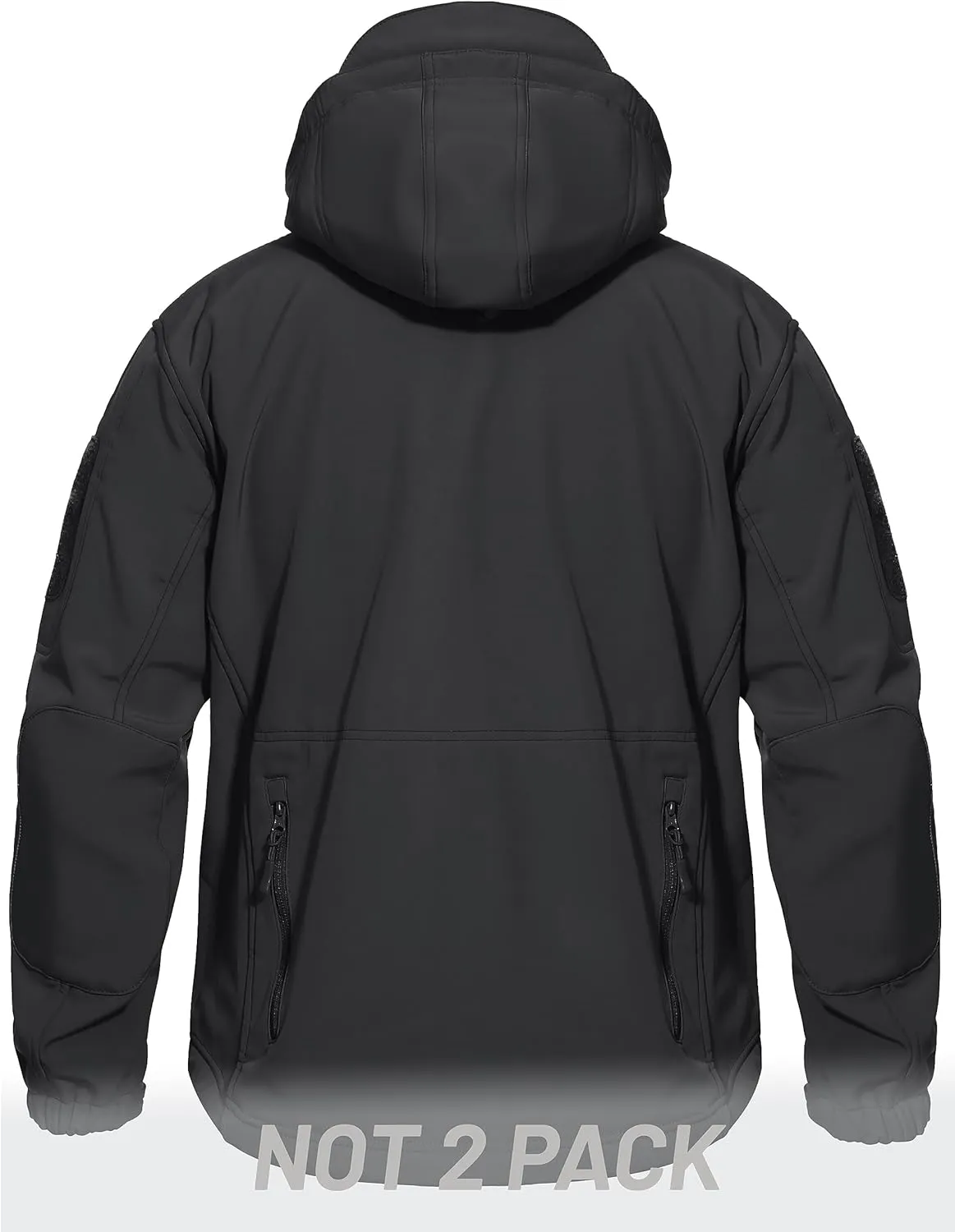 TACVASEN Men's Fleece Lined Tactical Jacket Waterproof Military Hoodie Winter Softshell Jacket Rain Coat Warm Hiking Hunting