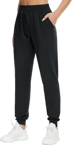 THE GYM PEOPLE Women's Workout Joggers Leggings Drawstring Running Lounge Sweatpants Tapered Pants with Pockets