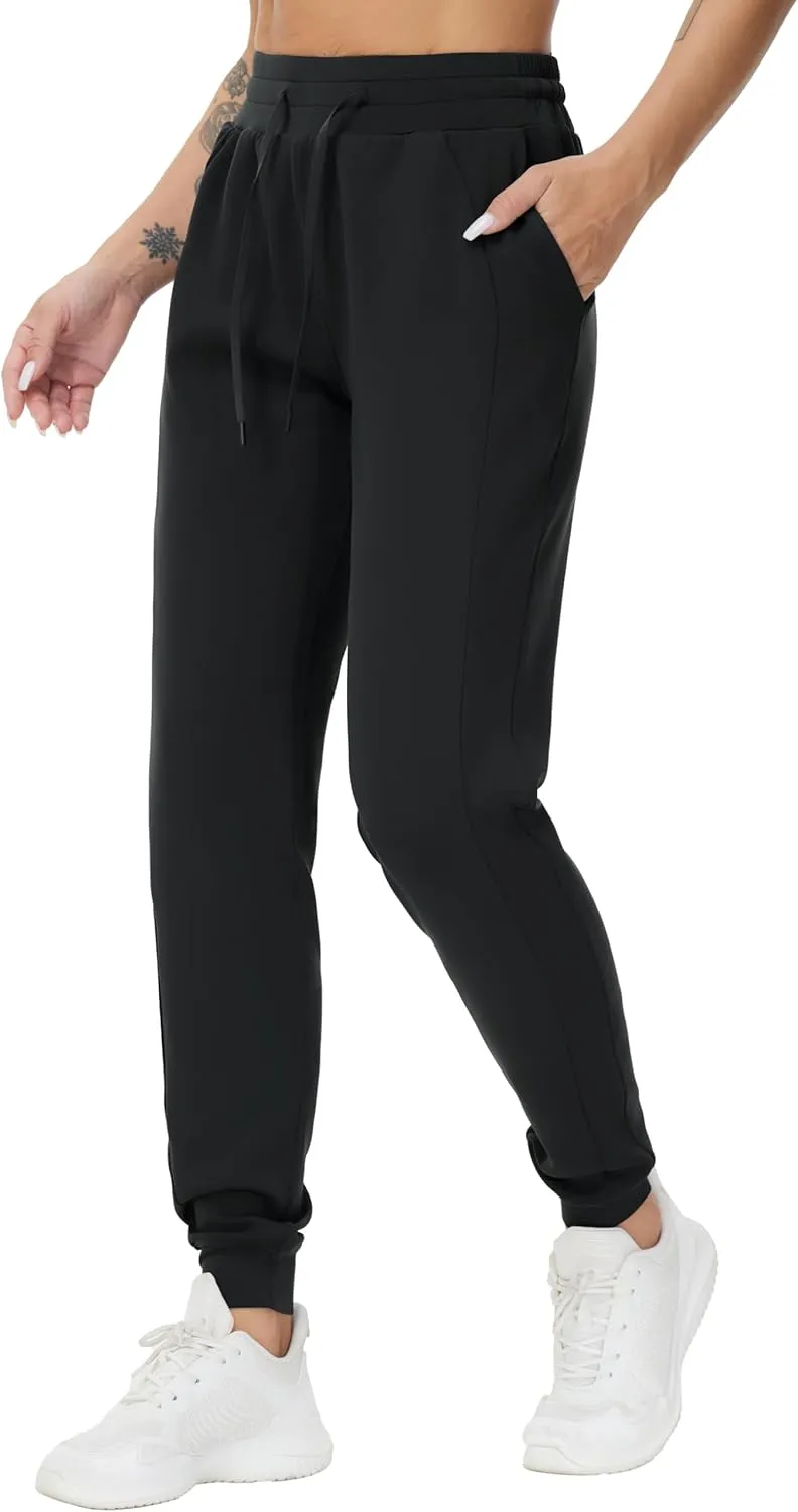 THE GYM PEOPLE Women's Workout Joggers Leggings Drawstring Running Lounge Sweatpants Tapered Pants with Pockets