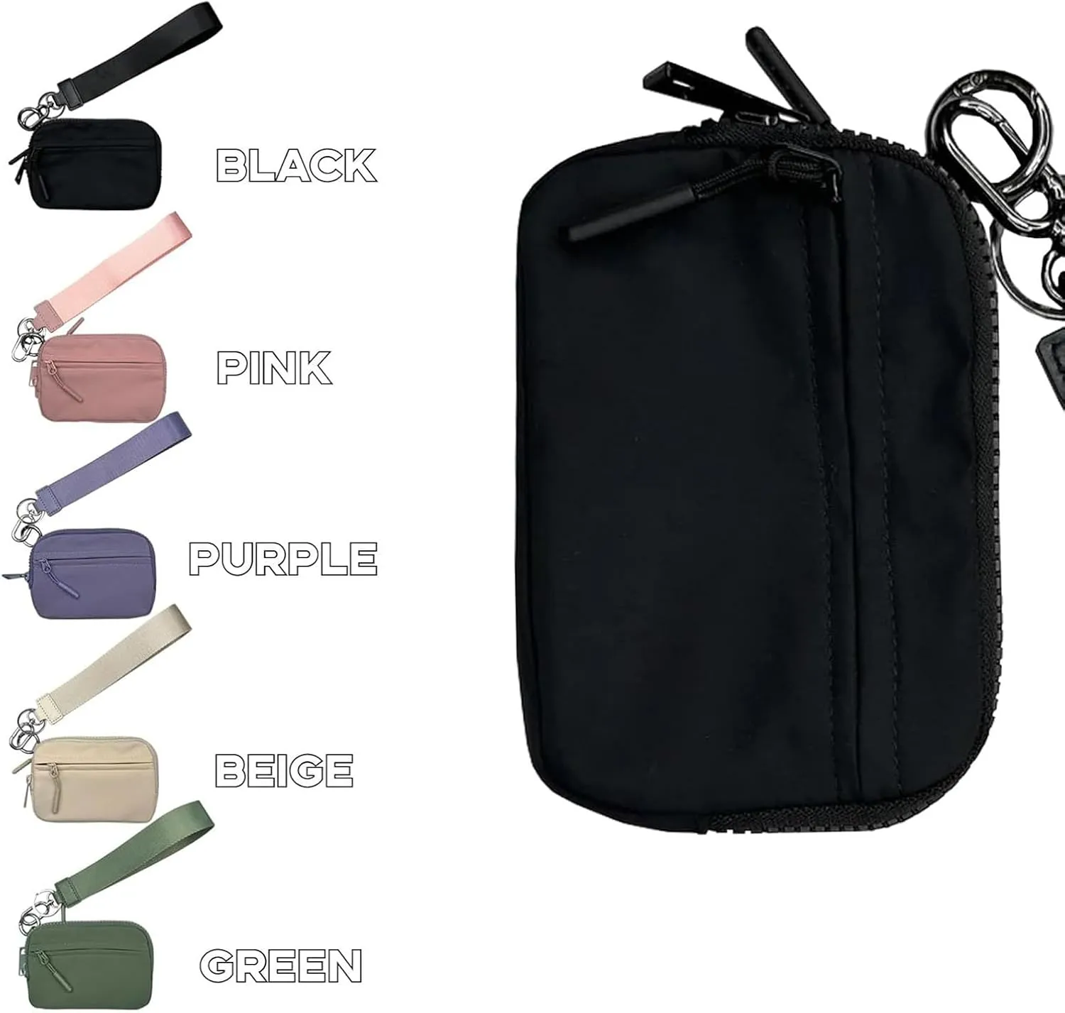 The Iris' Wallet 2nd Gen, 63.6" The Iris Pouch Wristlet, Zippered Card Case With Id Window/Hand strap,Wristlet Wallets for Women,Pouch Wallet (C)