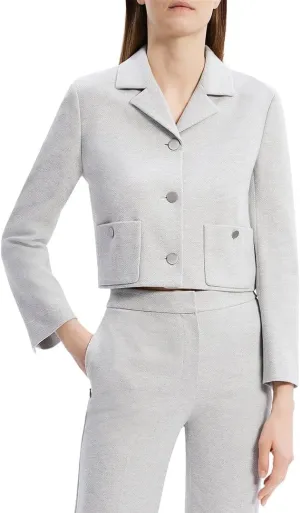Theory Womens Boxy Crop Patch Jacket, 10