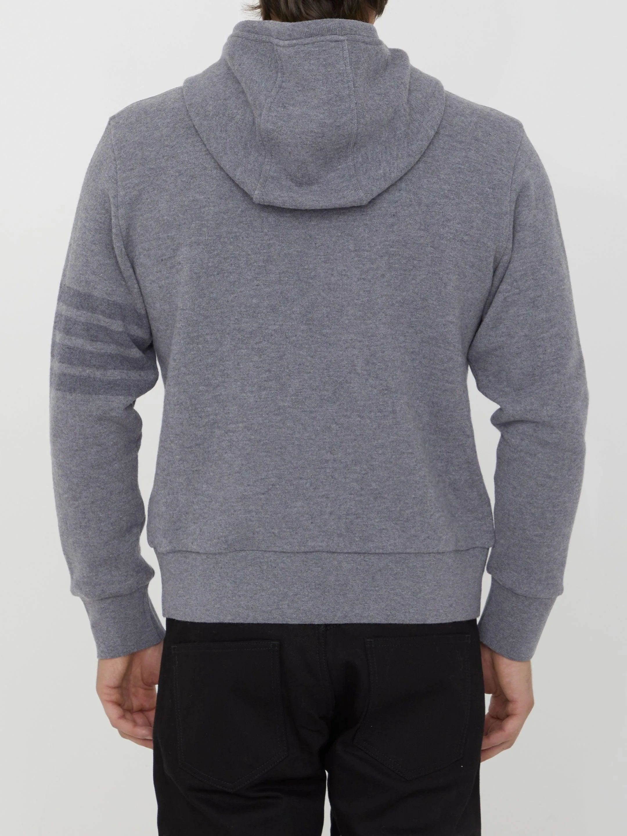 Thom Browne Grey Wool Hoodie