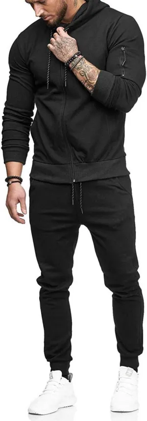 THWEI Mens Tracksuit 2 Piece Sweatsuit Sets Casual Hoodie Jogging Athletic Suits