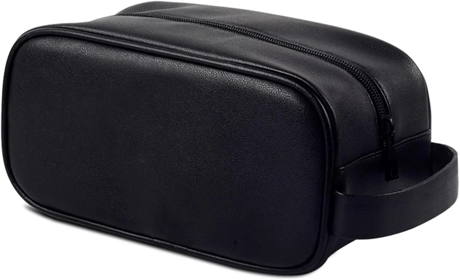 Toiletry Bag for Men, Large Capacity, Mutifunctional, Mens Travel Bag Toiletries Organizer Case for Grooming, Water-resistant, PU Leather, Cosmetic Bag, Small Dopp Kit Shaving Bag Black