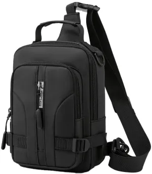 US Waterproof Men Women Sling Bag Chest Fanny Cross Travel Shoulder Backpack (1 Pack,Black)