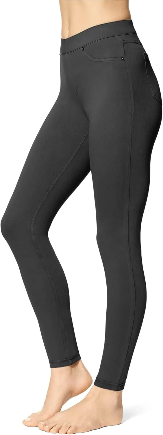 UTOPIA By HUE Women's Denim Leggings, Black, Large