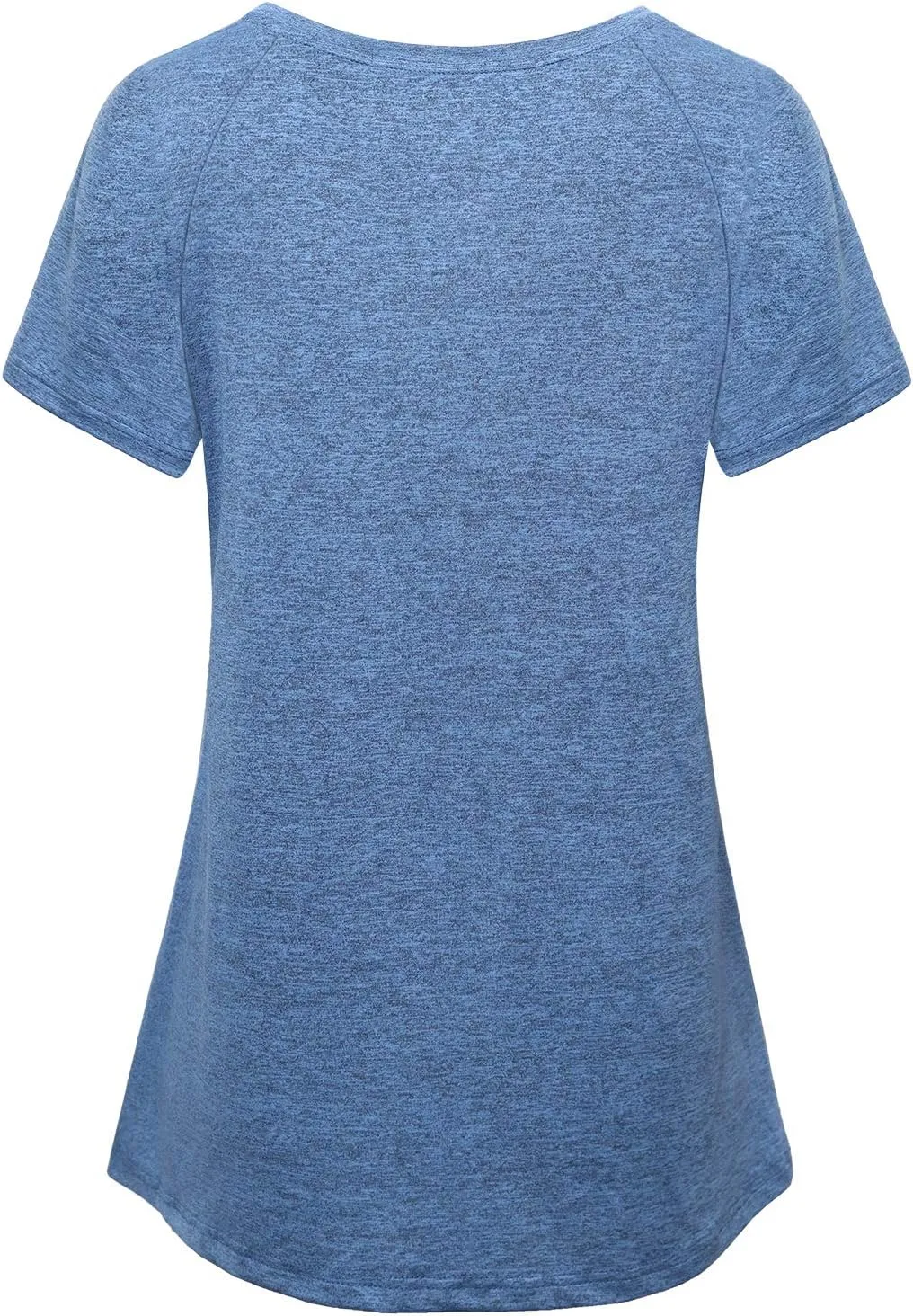 Vindery Women Quick-Dry Line Decor Front Yoga Workout Shirts Athletic Gym Loose Fit Tops