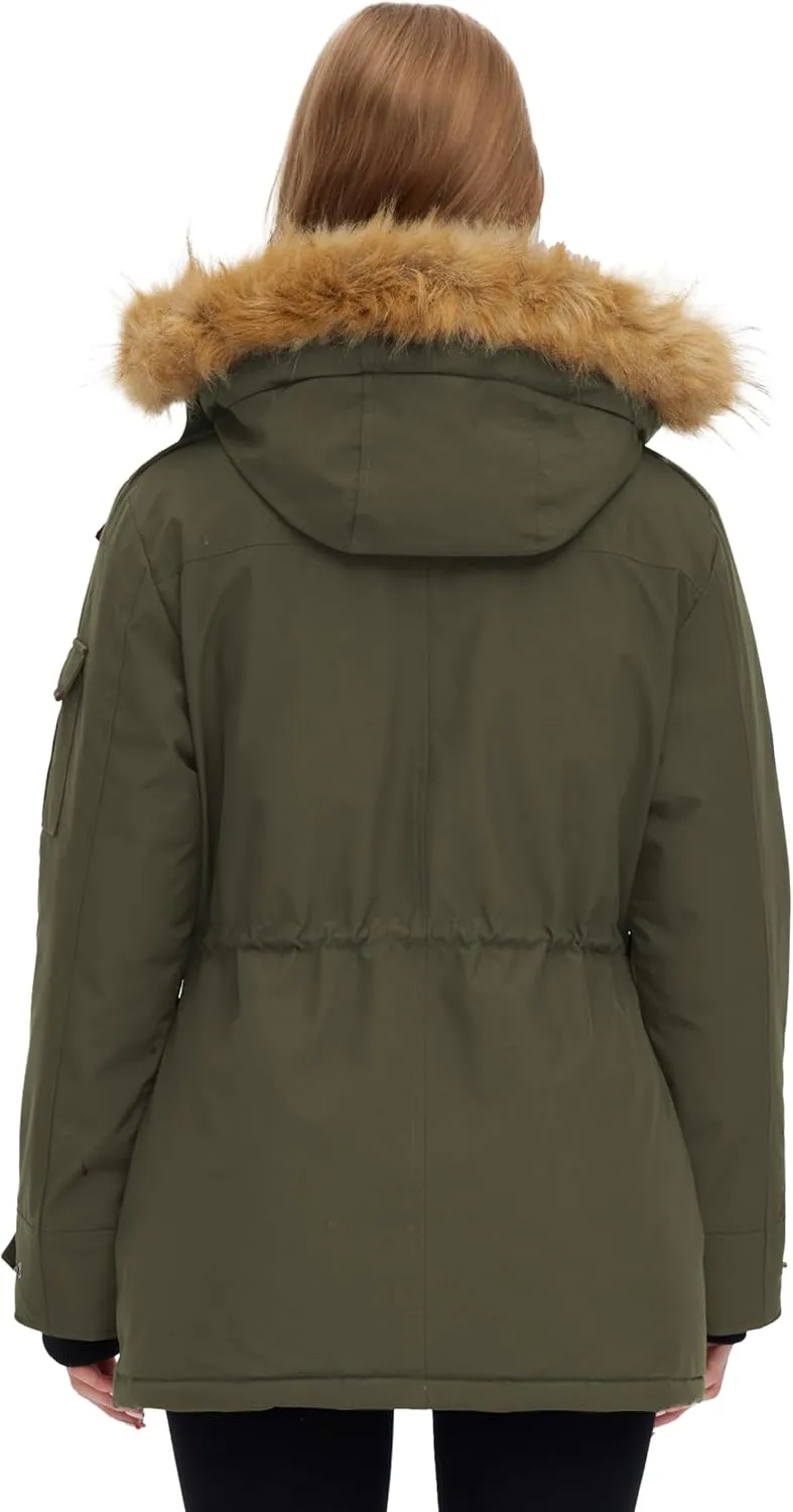 wantdo Women's Quilted Winter Coat Warm Puffer Jacket Thicken Parka with Removable Hood