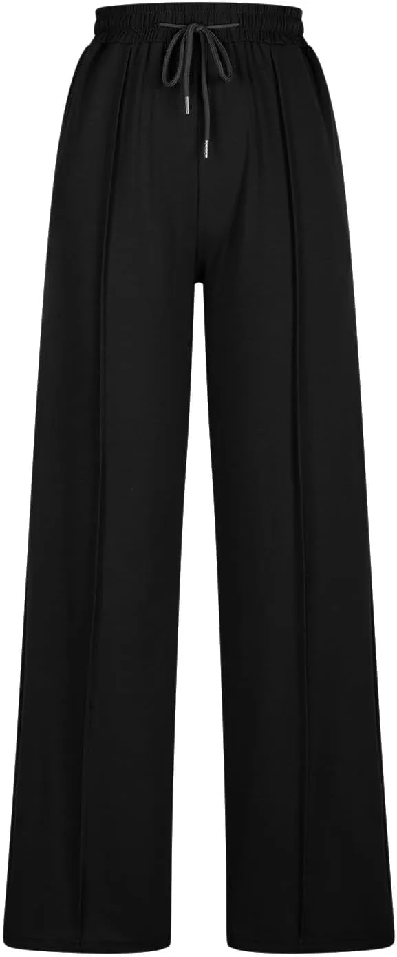 Wide Leg Sweatpants for Women Casual High Waist Active Joggers Trousers Comfy Athletic Workout Gym Sweat Pant