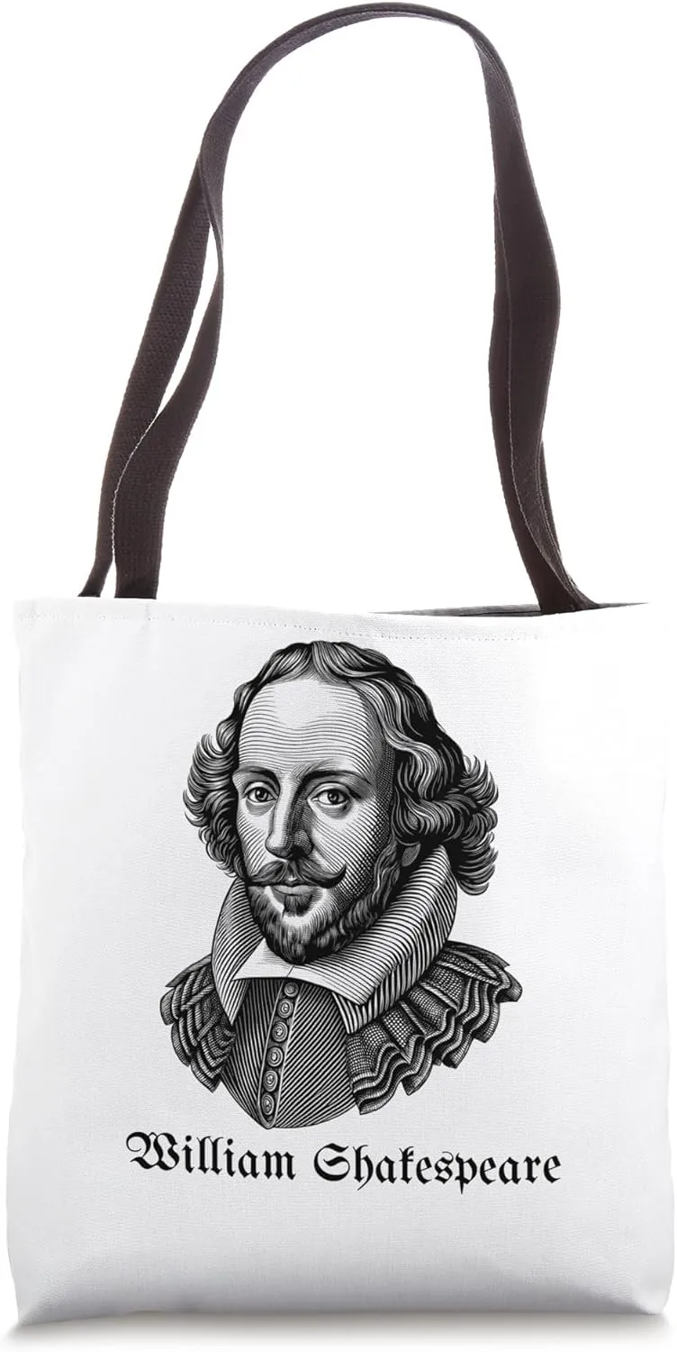 William Shakespeare Theater Poetry Drama Classic Literature Tote Bag