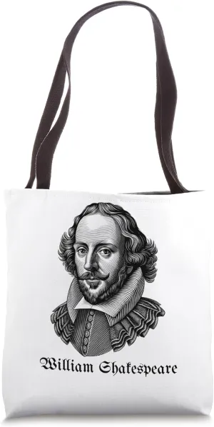 William Shakespeare Theater Poetry Drama Classic Literature Tote Bag
