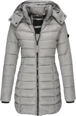 Winter Cotton Padded Jacket Women Autumn Outwear Zipper Long Sleeve Warm Pockets Hoodie Lightweight Coat