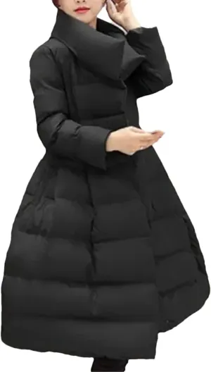 Winter Jacket Cotton Coat Women's Parkas Mid Length Korean Slim Warm Cotton Padded Coat