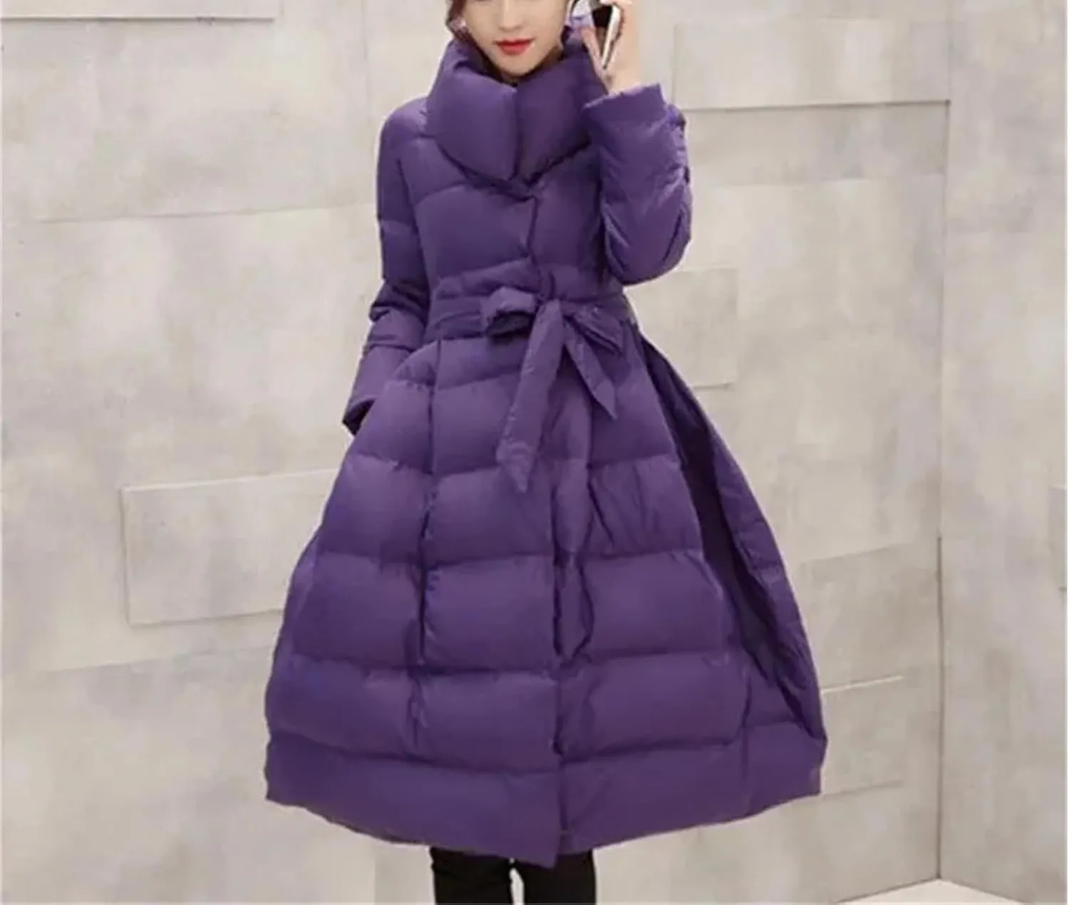 Winter Jacket Cotton Coat Women's Parkas Mid Length Korean Slim Warm Cotton Padded Coat