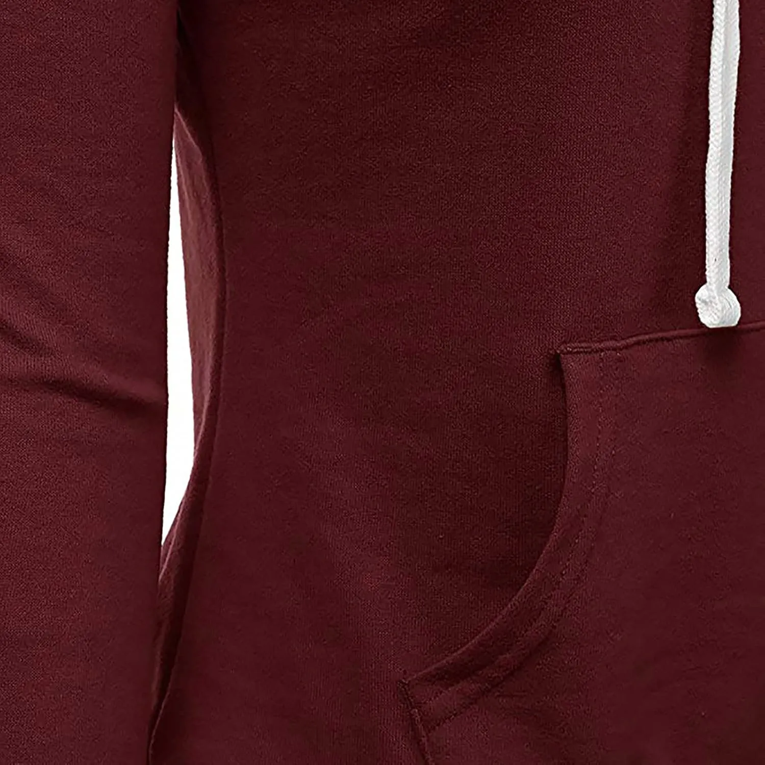 Women Solid Hooded Sweatshirts Long Sleeve Pocket Sweatshirt Slim Fit Pullover Tops Preppy Teen Girl Clothes
