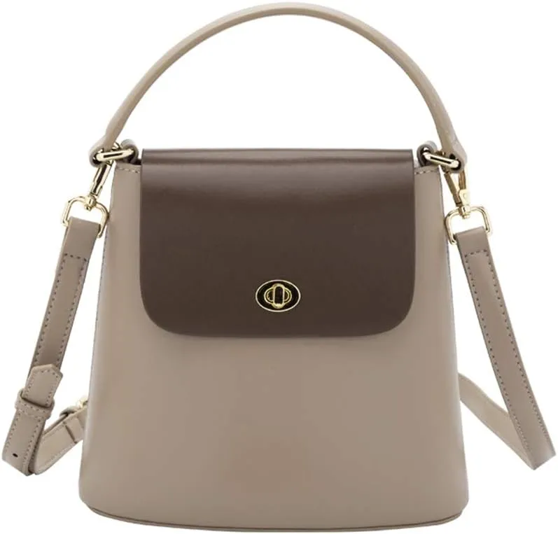 Women Top Handle Bucket Handbags Cross-body Mini Flap Bag Dress Shoulder Purse for Casual