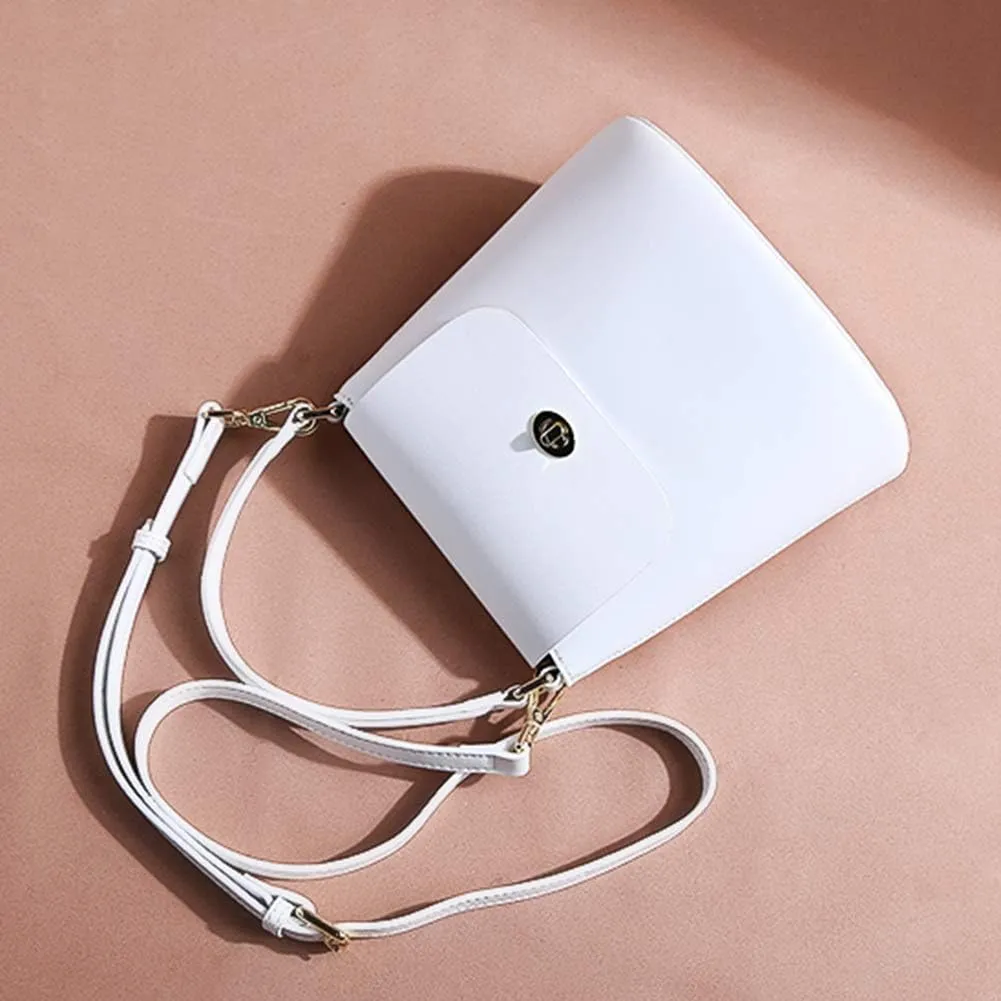 Women Top Handle Bucket Handbags Cross-body Mini Flap Bag Dress Shoulder Purse for Casual