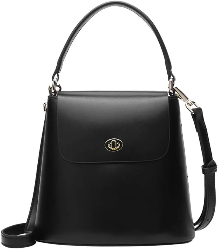 Women Top Handle Bucket Handbags Cross-body Mini Flap Bag Dress Shoulder Purse for Casual