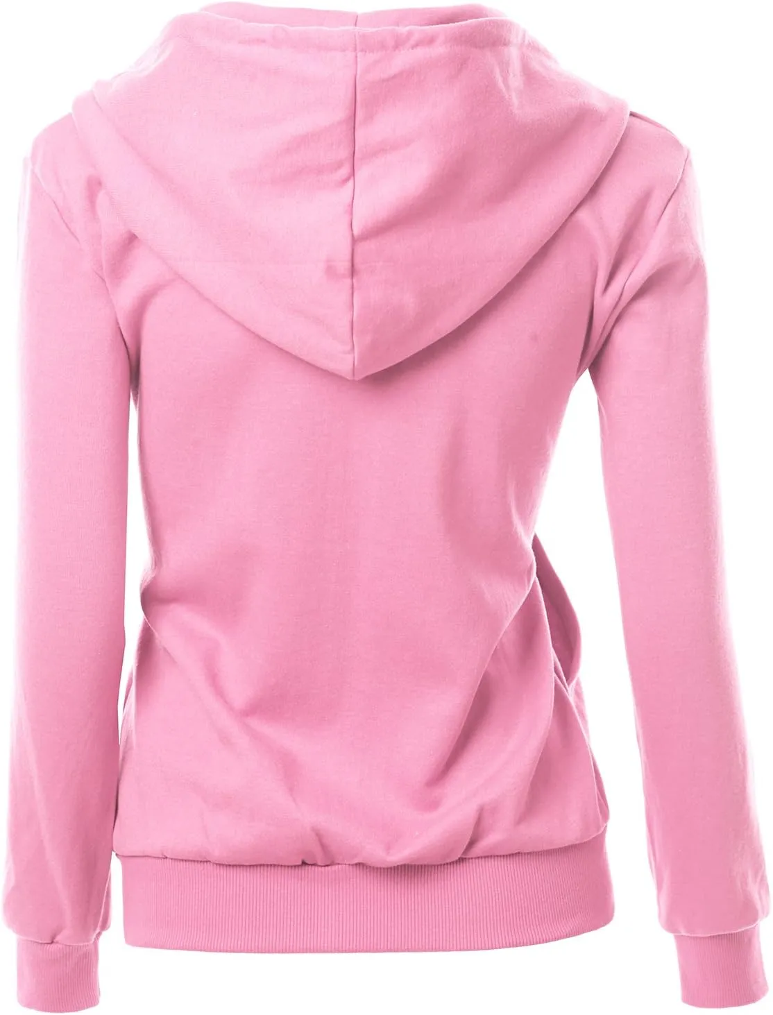 Women's Basic Long Sleeve Zip Up Hoodie in Colors