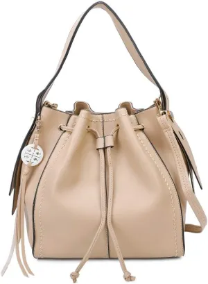 Womens Bucket Shoulder Bag Classic Drawstring Handbag Crossbody Bag