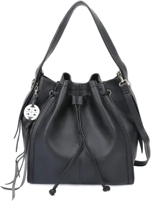 Womens Bucket Shoulder Bag Classic Drawstring Handbag Crossbody Bag