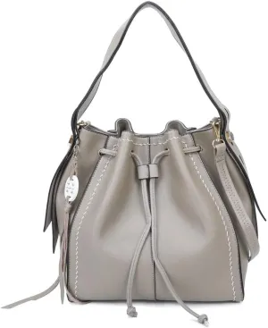 Womens Bucket Shoulder Bag Classic Drawstring Handbag Crossbody Bag