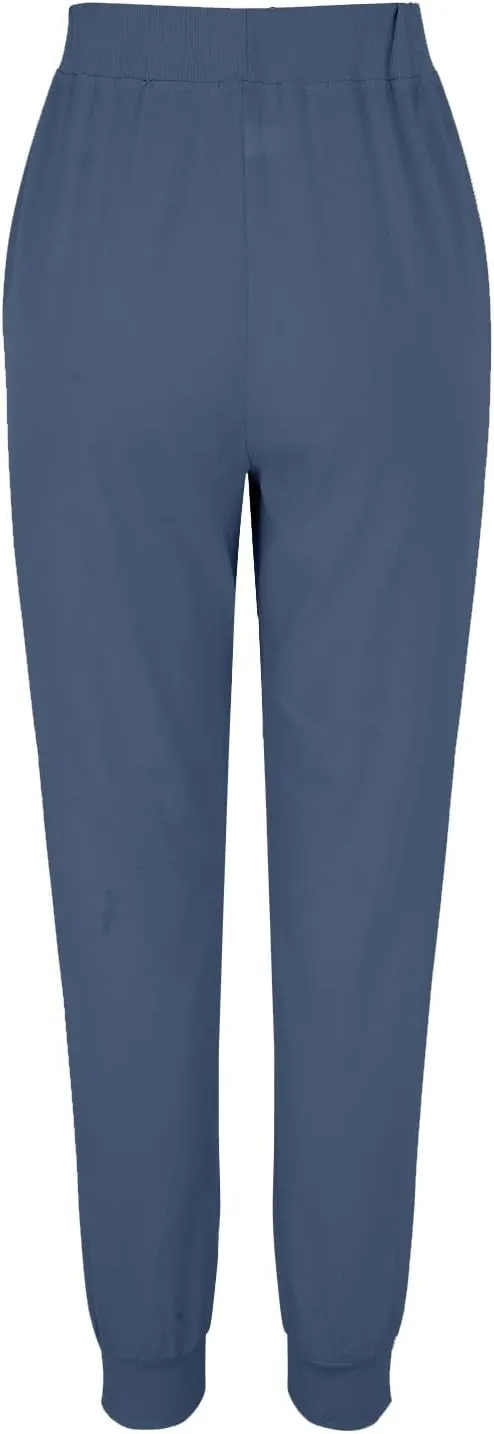 Womens Cotton Linen Pants Summer Beach Drawstring Elastic Waist Pants Casual Trousers with Pockets