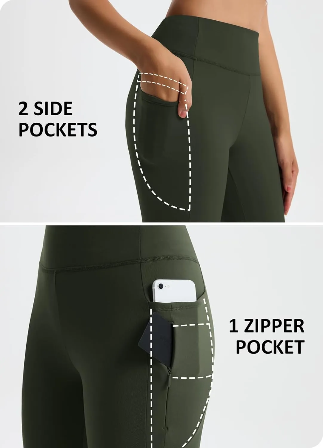 Women's Fleece Lined Pants Straight Leg Thermal Sweatpants Water Resistant Hiking Yoga Dress Pants Flare Leggings