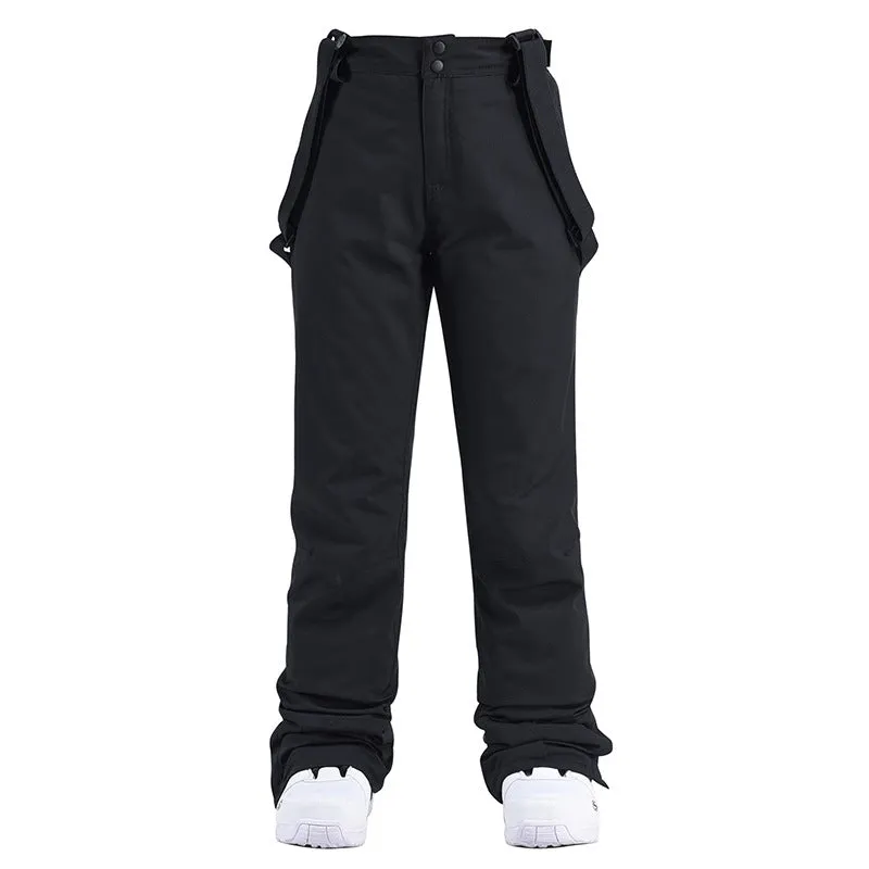 Women's Insulated Mountains Aurora White Winter Snow Pants Ski Bibs