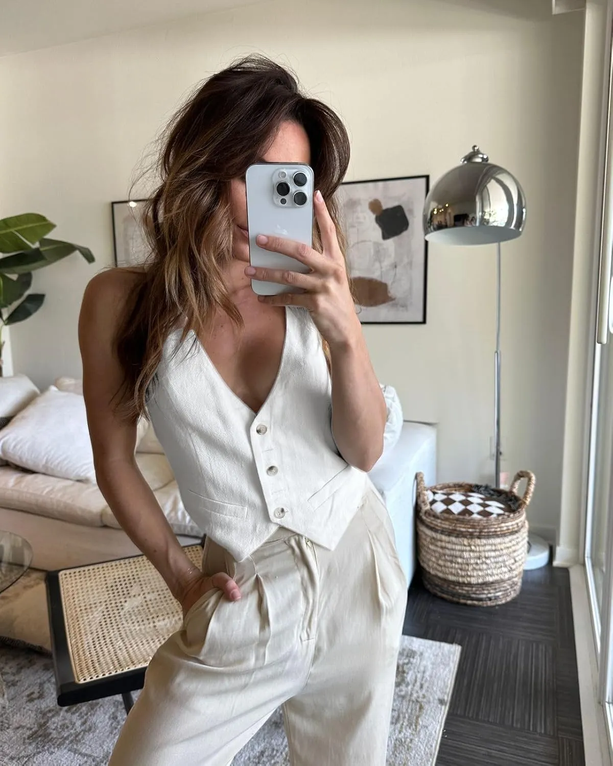 Womens Linen Vest Tank Tops 2025 Summer Lightweight V- Neck Cute Cropped Casual Fashion Beach Vacation Corset Top