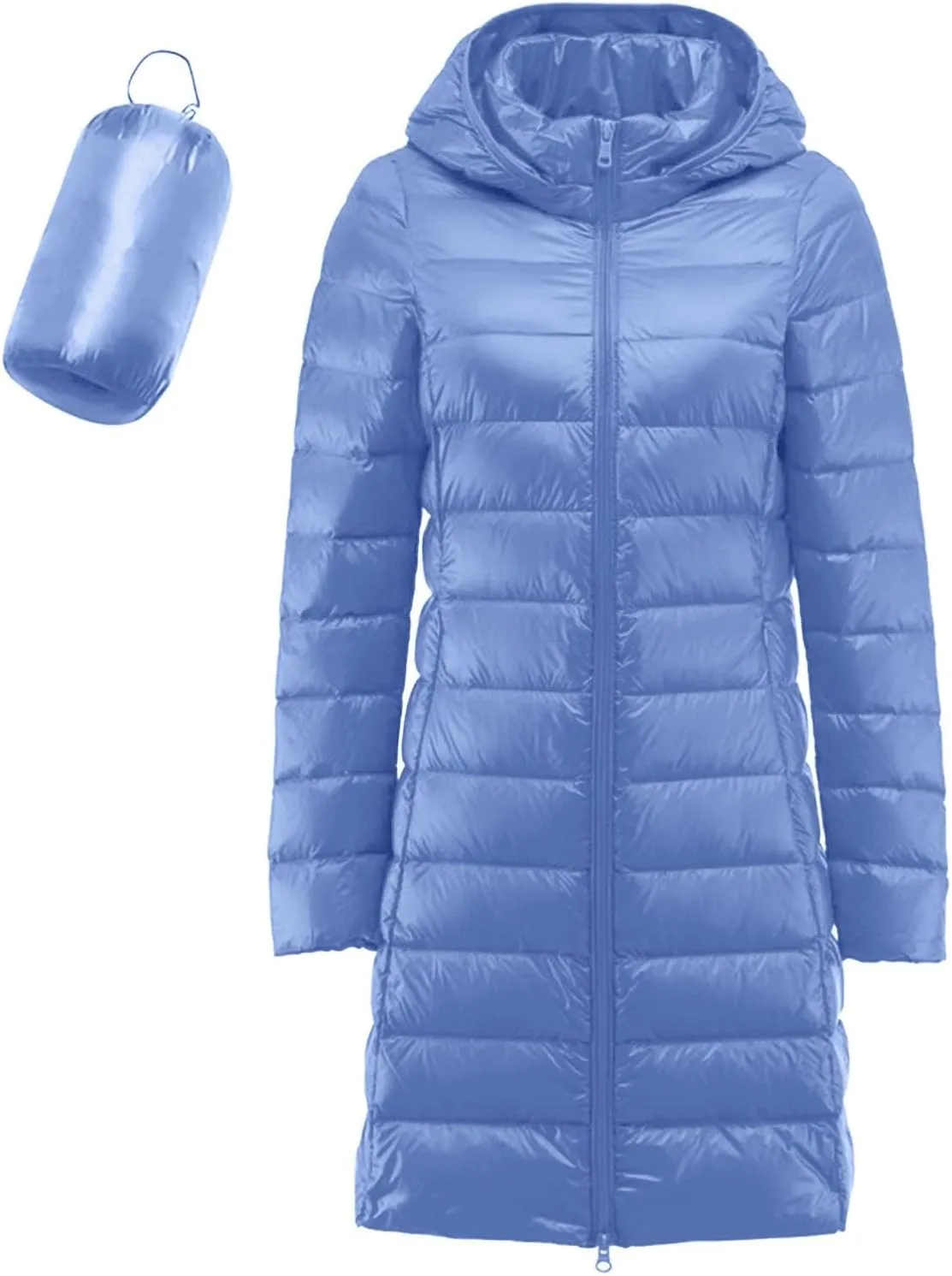 Women's Long Winter Puffer Coat Warm Packable Maxi Down Jacket Removable Hood Parka Winter Coat