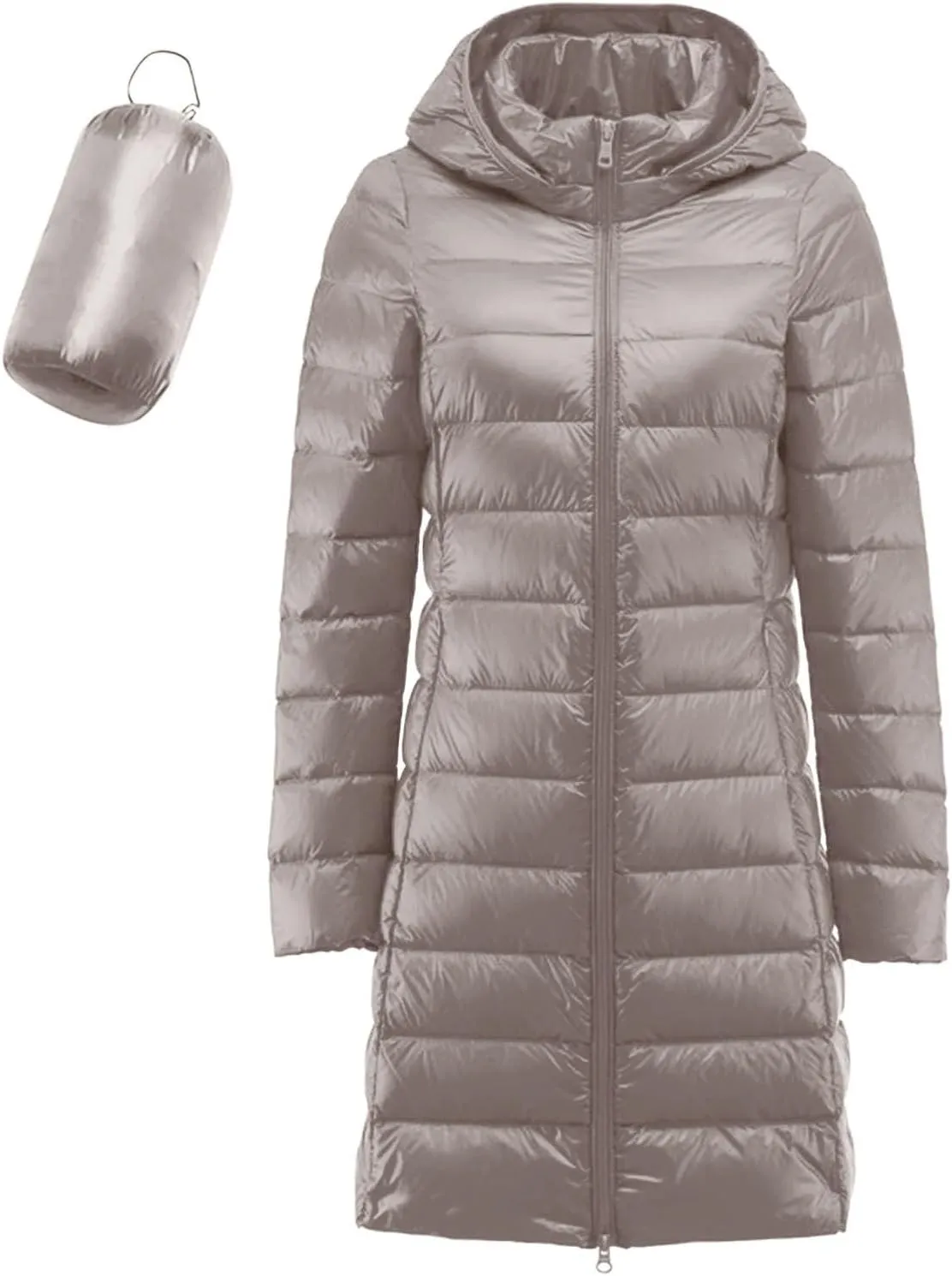 Women's Long Winter Puffer Coat Warm Packable Maxi Down Jacket Removable Hood Parka Winter Coat
