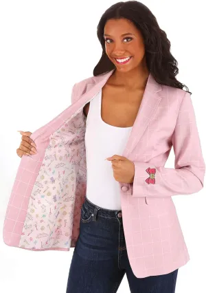 Women's Sailor Moon Pink Plaid Blazer
