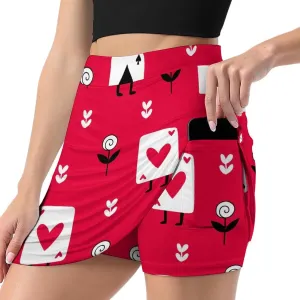 Women's Tennis Skirt Anti-Peek Workout Skorts with Built-in Shorts Pocket for Gym Golf Running