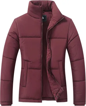 Women's Warm Winter Coat Waterproof Puffer Jacket Full-Zip Lightweight Winter Jacket