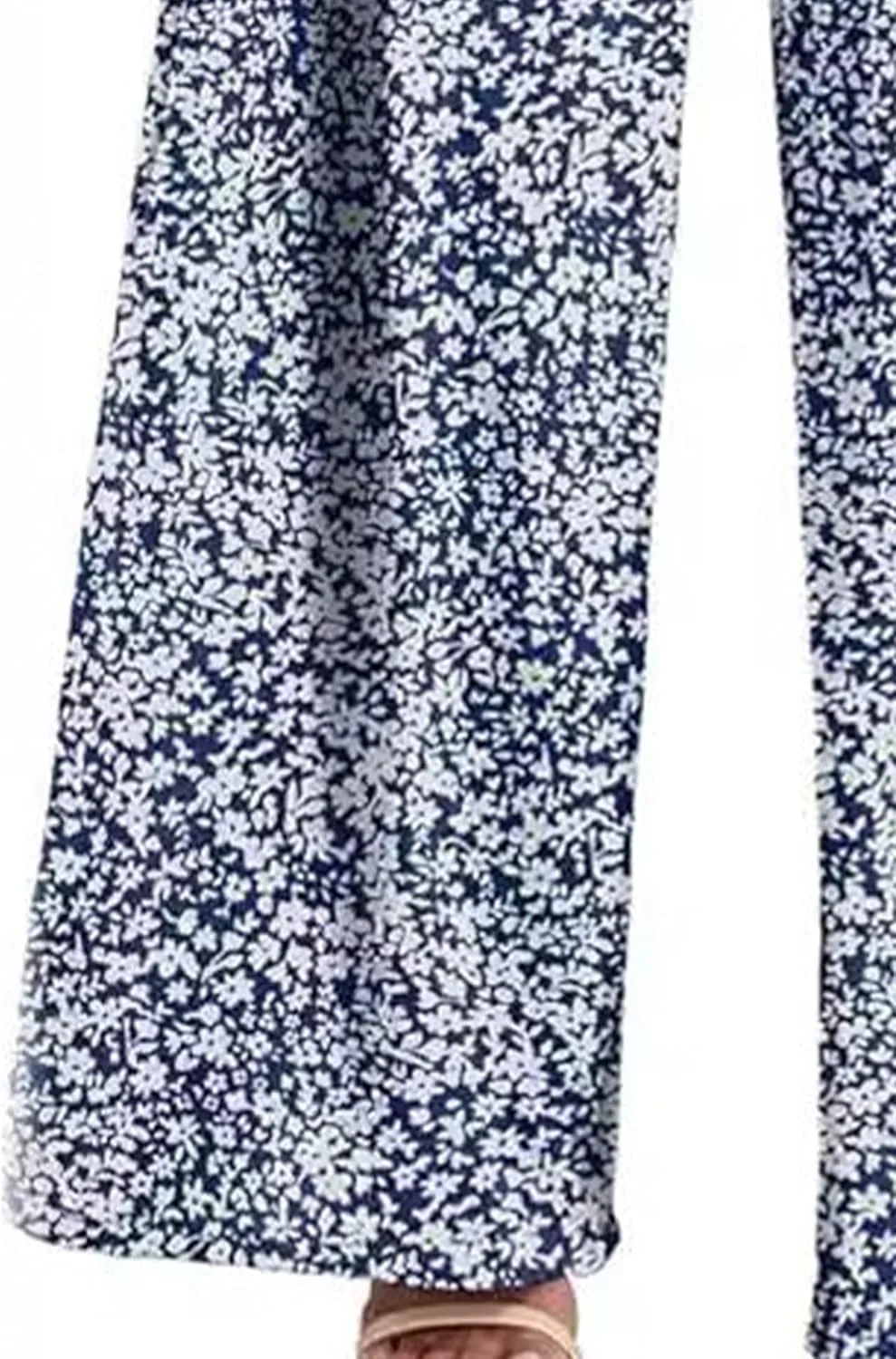 Women's Wide Leg Pants High Waist Adjustable Knot Loose Casual Flowy Tie Knot Business Work Trousers with Pockets