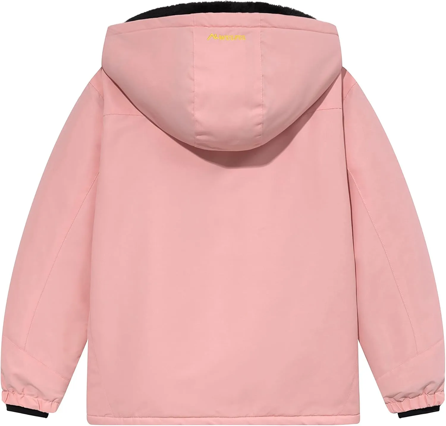 WULFUL Girl's Waterproof Ski Jacket Warm Fleece Hooded Winter Snow Coat